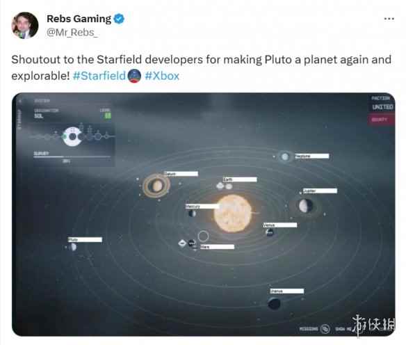 B社《星空》游戏内截图泄露!太阳系预览 冥王星成行星