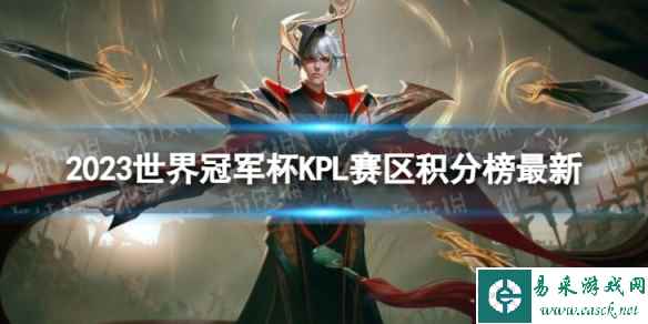 2023世界冠军杯KPL赛区积分榜最新 世界冠军杯KPL赛区9月4日积分排行