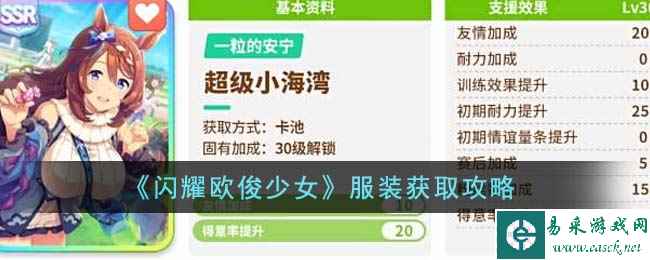 《闪耀欧俊少女》服装获取攻略