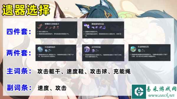 崩坏星穹铁道停云选择什么遗器好 最佳遗器攻略