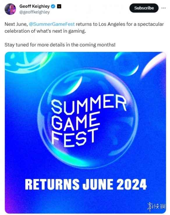 狠狠嘲讽E3展！2024年夏日游戏节官宣6月于洛杉矶举办