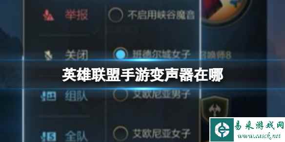 《英雄联盟手游》变声器在哪 峡谷魔音变声器系统介绍