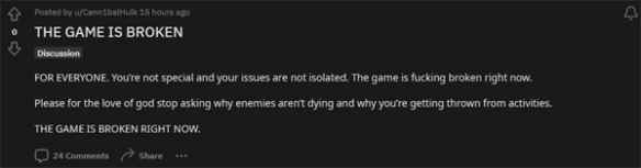 《命运2》服务器维护后 仍有大量玩家不能正常游玩！
