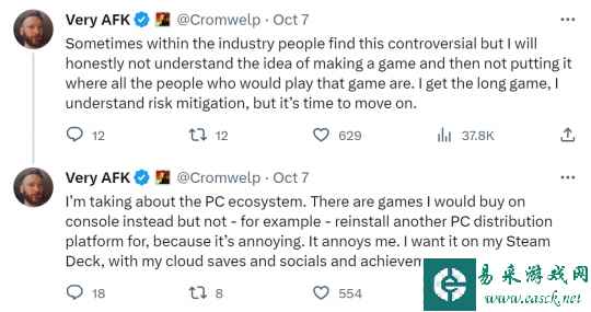 拉瑞安发行总监：PC游戏不登陆Steam我就不玩