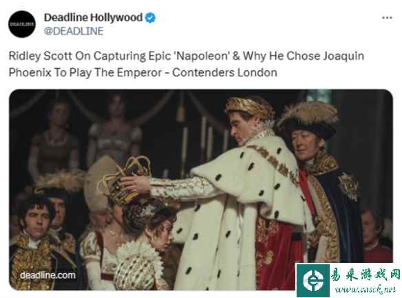 《拿破仑》导演惊叹杰昆小丑的演技 决定让其扮演男主