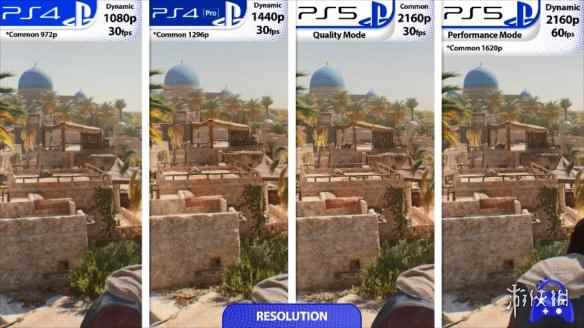 《刺客信条：幻景》PS4/PS4 Pro/PS5画面对比