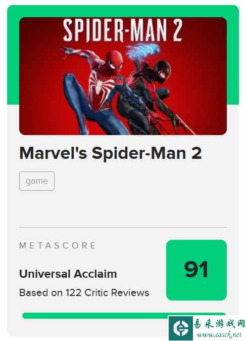 游侠早报:《漫威蜘蛛侠2》评分解禁 M站均分91 IGN 8分