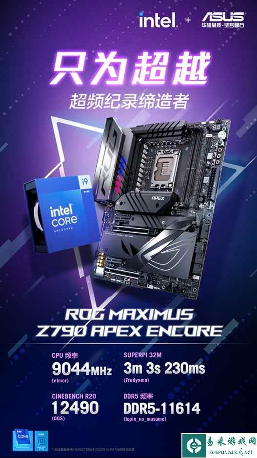 新纪录9044MHz!华硕Z790主板新品开售