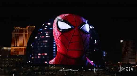 索尼狠狠宣传！拉斯维加斯巨型球《漫威蜘蛛侠2》广告