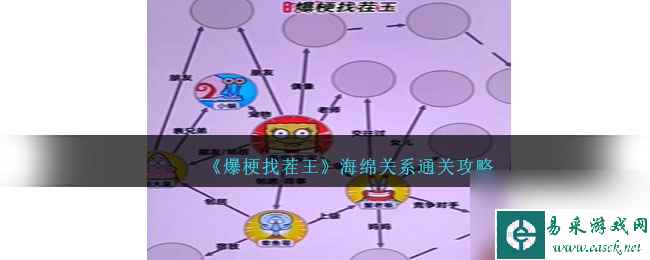 爆梗找茬王海绵关系通关攻略
