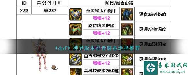 《dnf》神界版本忍者装备选择推荐