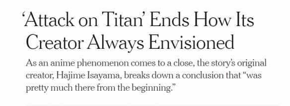 谏山创:我被年轻时的设想束缚 导致巨人结局无法改变