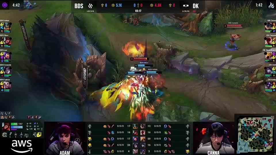 神王变青铜？Adam奥拉夫闪现接Q被Canyon击杀，S13瑞士轮下饭操作