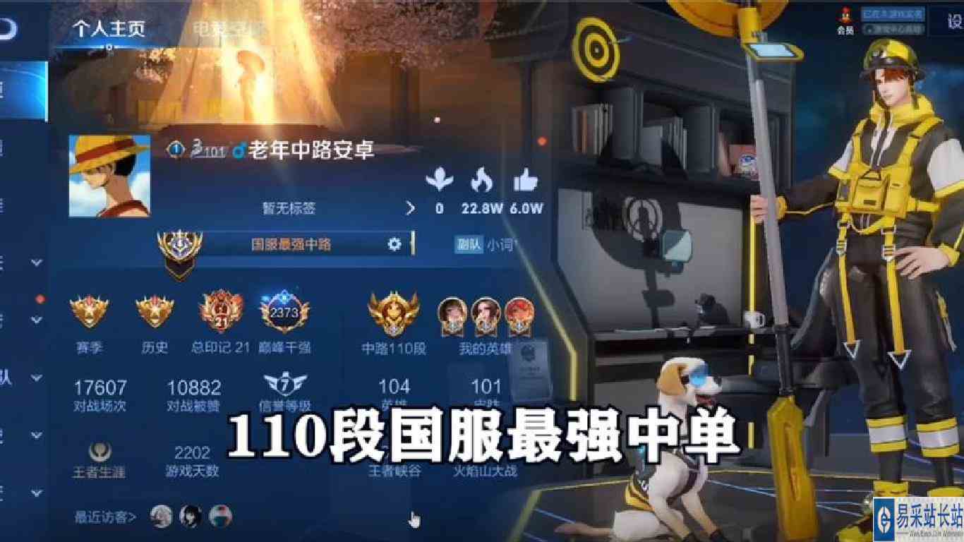 110段国服最强中单的账号是什么样的？一起来看看！