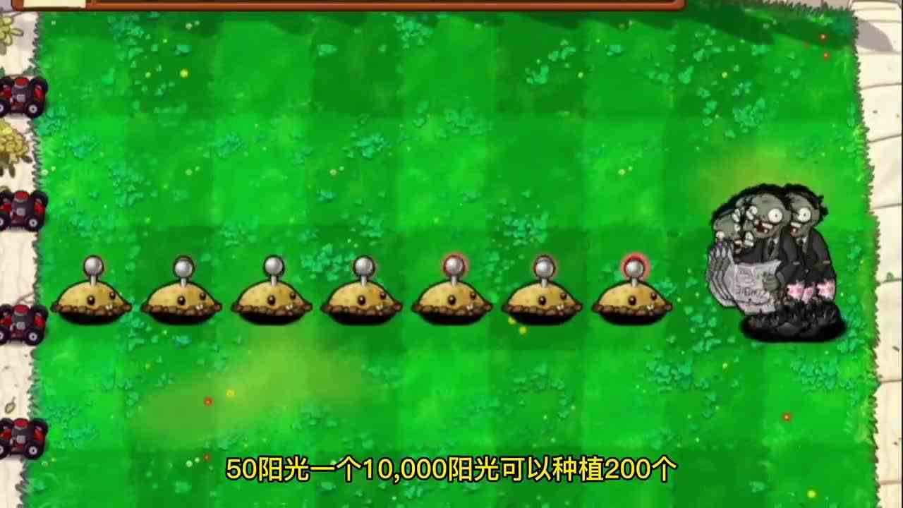 植物大战僵尸：10000阳光随机植物，挑战100个95版二爷！
