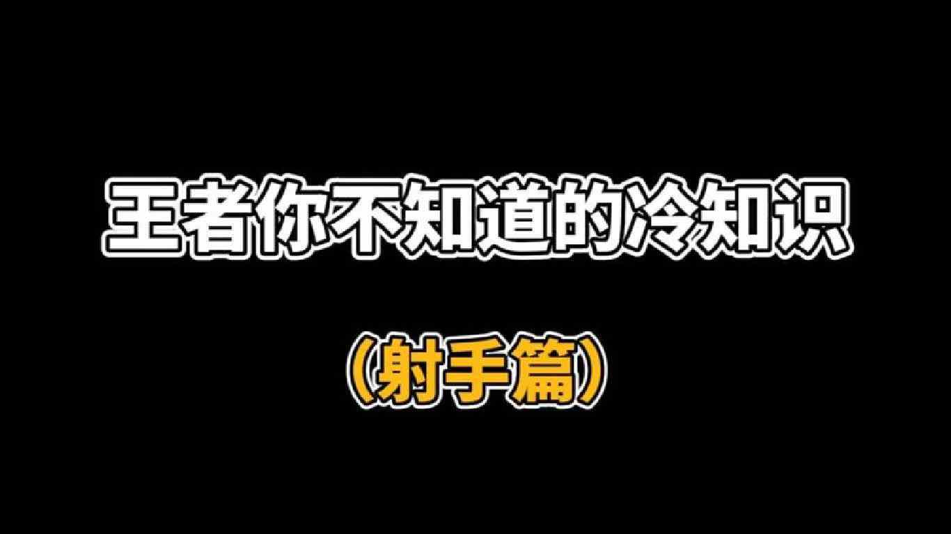 王者你不知道的冷知识（射手篇）#峡谷艺术