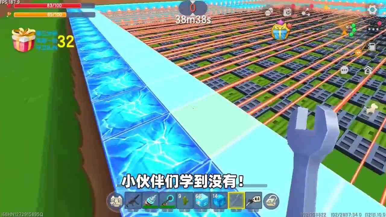 迷你世界：晚上有僵尸！奶糖粉丝建无死角激光防御，能抵御住吗？