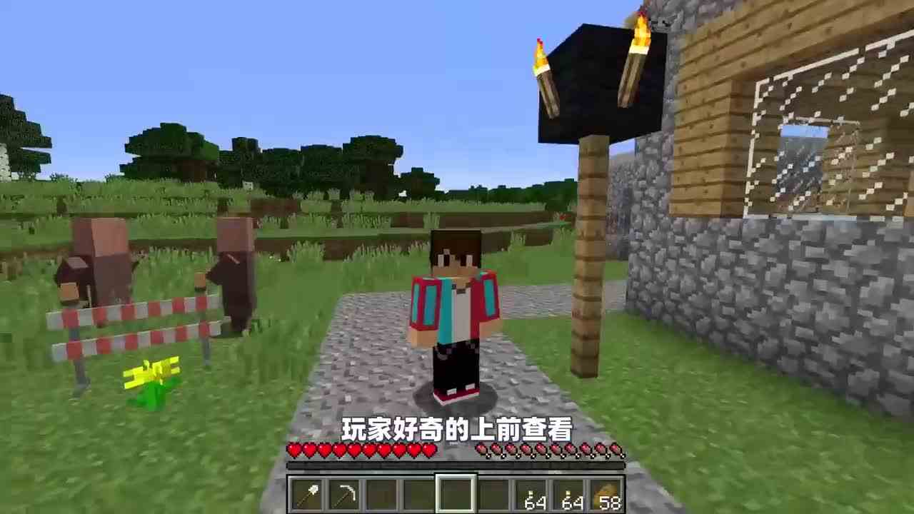 我的世界：玩家意外挖到了一个巨型村民，他为什么会被困在地下？