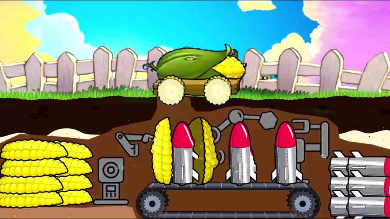 植物大战僵尸：玉米加农炮地下的样子！火力充足，僵尸害怕吗？