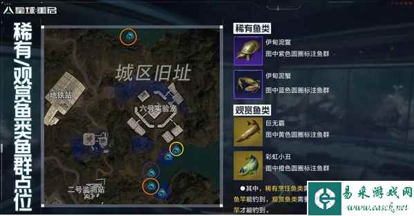 《星球重启》稀有鱼群点位介绍一览