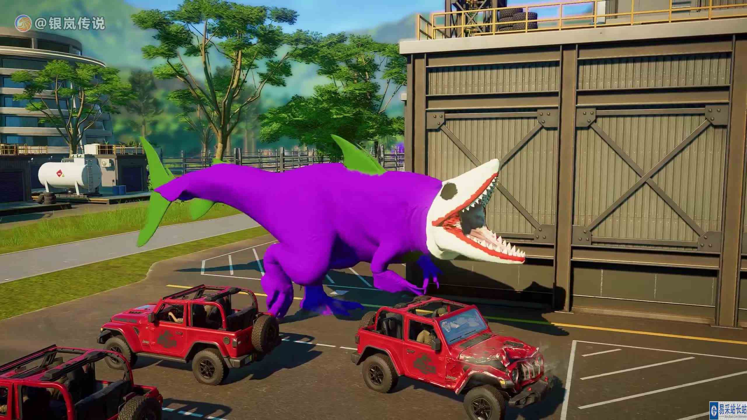 狂暴龙 VS 绿巨霸王龙、异特龙、鲨鱼王 ~ 侏罗纪世界进化 #游戏新星扶持计划 