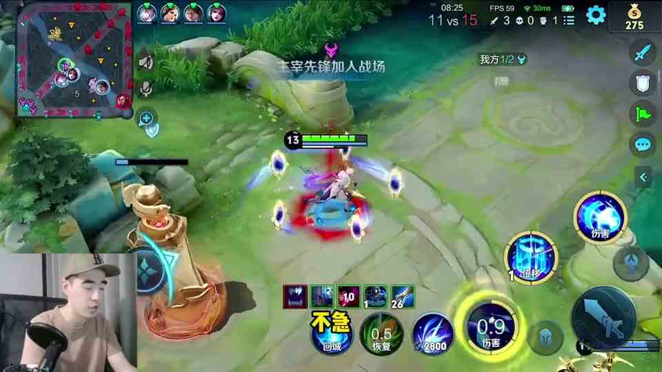 诸葛亮打野，穿着典藏皮肤，整一波四杀