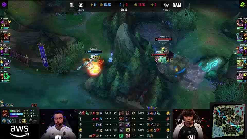 尴尬！GAM小炮闪现撞墙被TL下路击杀，S13瑞士轮下饭操作