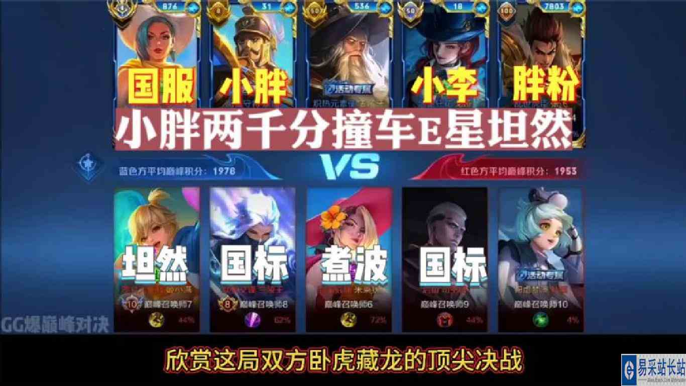 小胖两千分巅峰赛撞车E星坦然