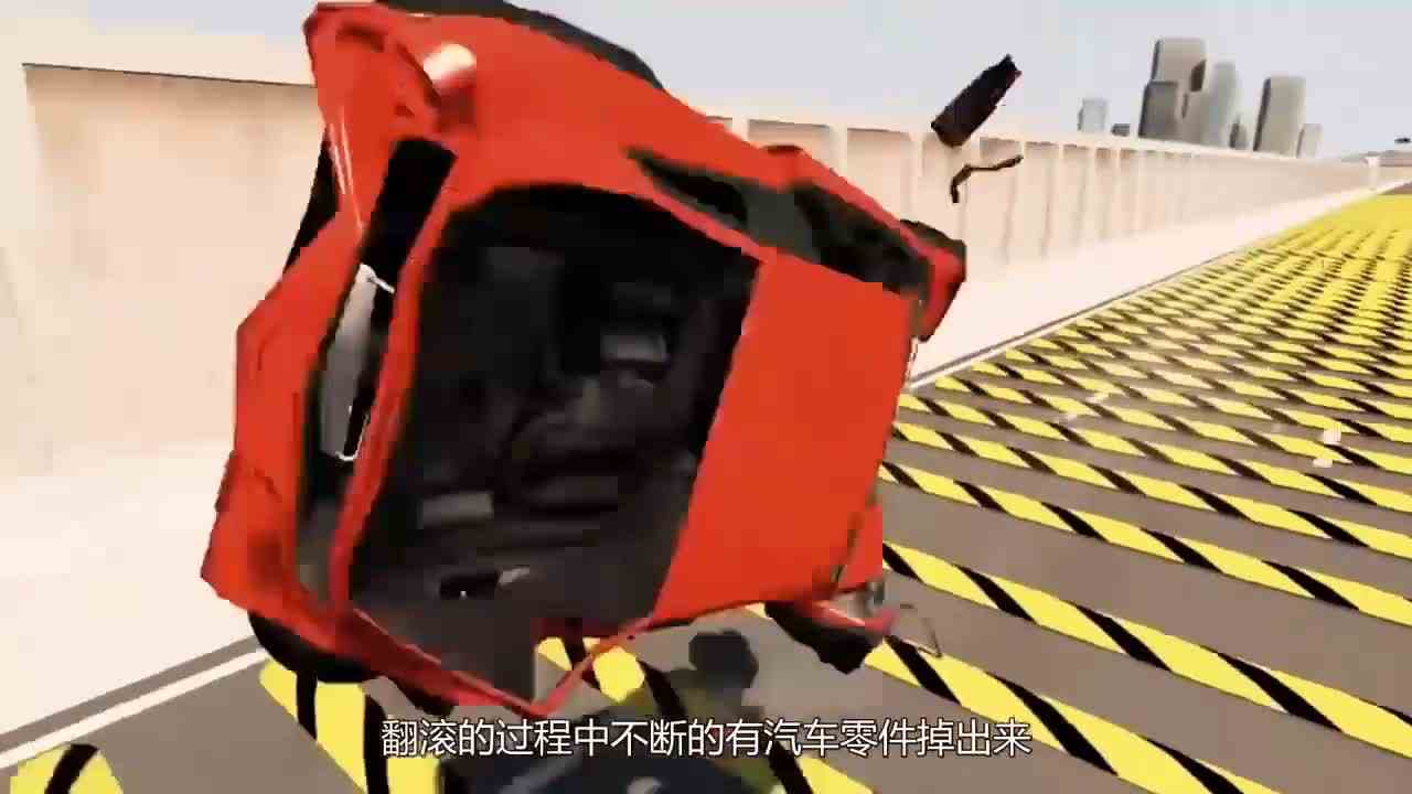 汽车通过100个减速带会怎么样？3D动画模拟全过程，场面瞬间失控