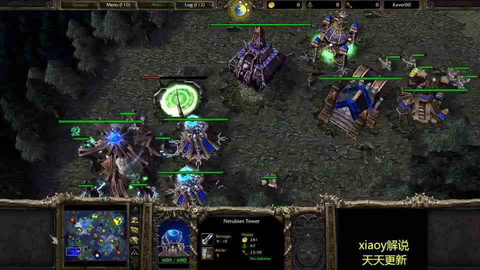 纯粹的暴力对决爽的很魔兽争霸xiaoy解说happy浪漫