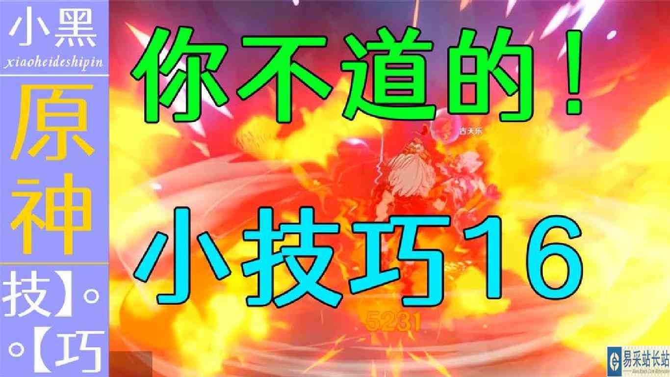【原神】小技巧 成为大佬必备 你绝对不知道16.0【小黑】