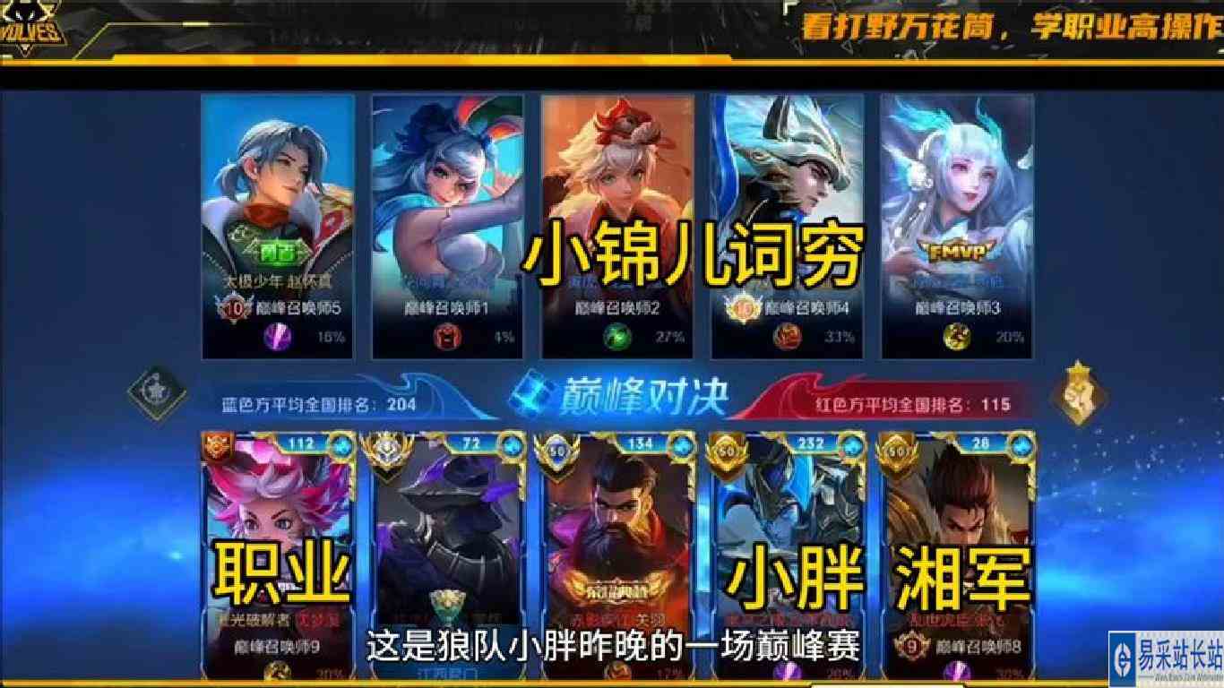 狼队小胖巅峰前百撞车词穷小锦儿，打野大当家宫本凯瑞全场