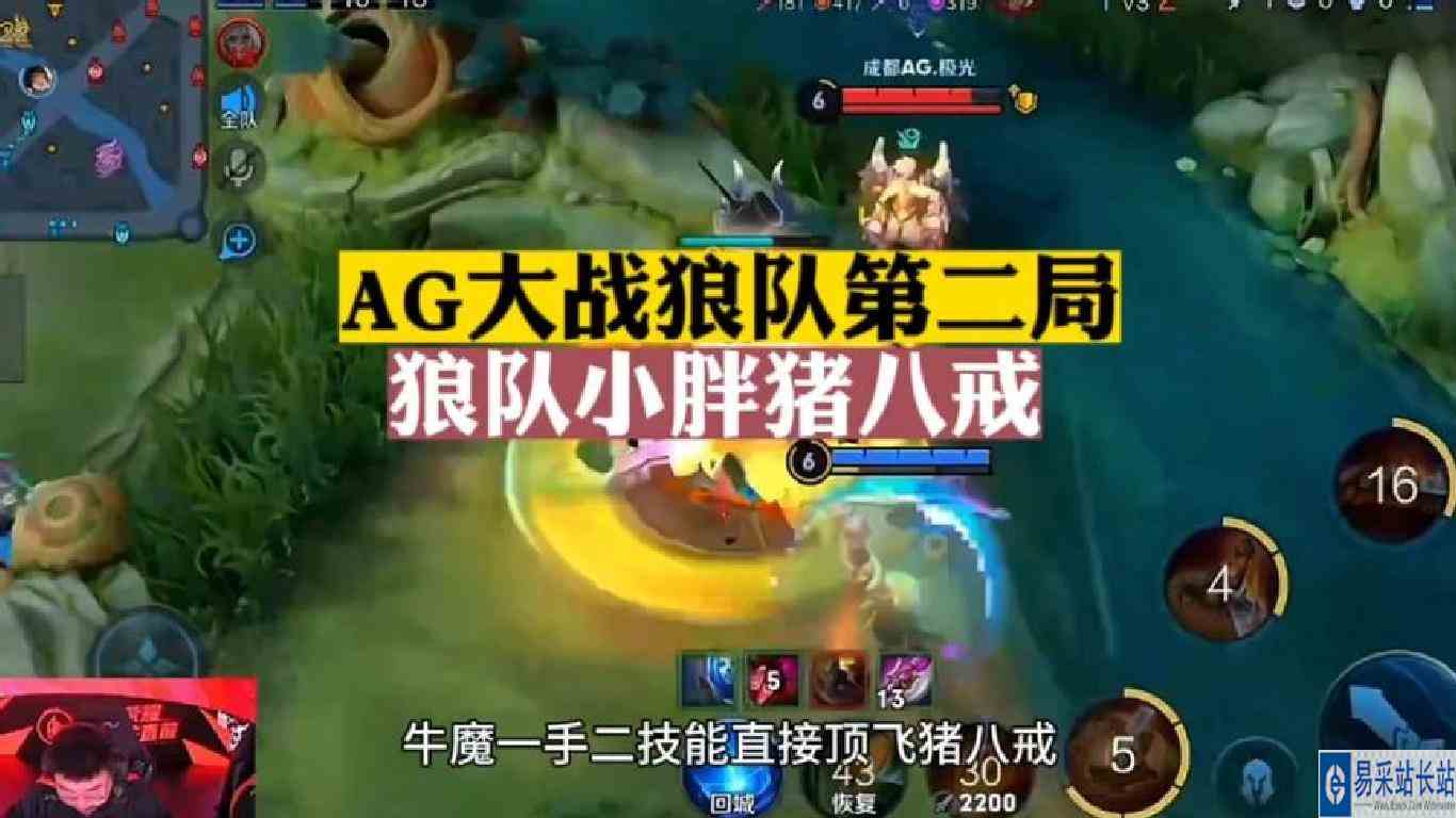 AG大战狼队第二局，小胖猪八戒与队友配合出色#狼队小胖 #猪八戒