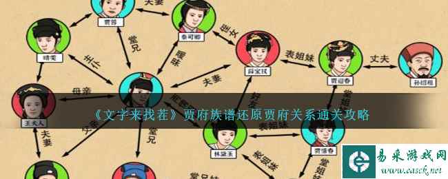 《文字来找茬》贾府族谱还原贾府关系通关攻略