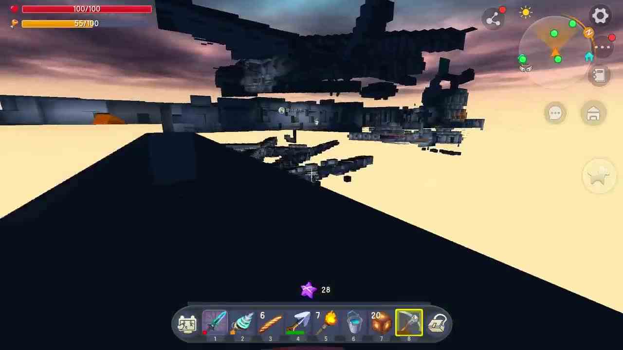 迷你世界：小墨在我家下方挖钻石，被我和萌虎妹赶走了