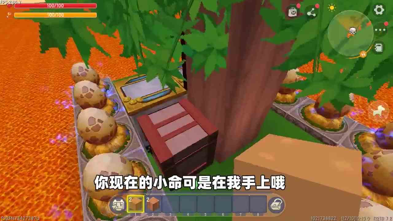 迷你世界：奶糖被困在岩浆里，却意外发现神秘宝藏，还建起了豪宅