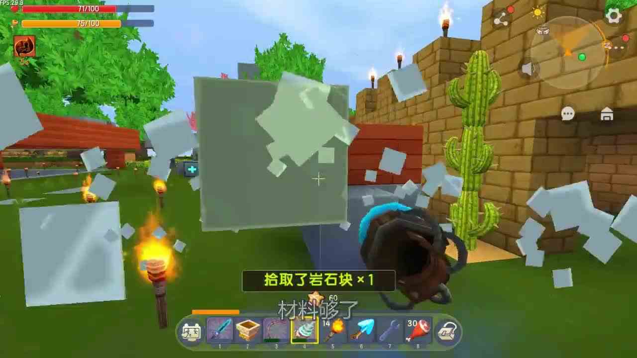 迷你世界：我用仙人掌做陷阱，1只怪卡推杆上了