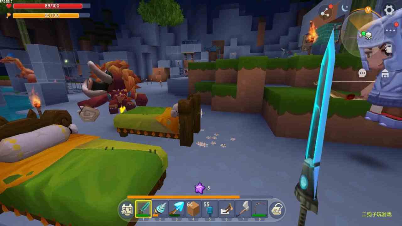 迷你世界：深夜怪物在我床上睡着了，我叫醒它会怎样？