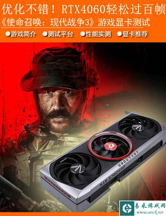 《使命召唤：现代战争3》显卡性能实测：RTX4060可轻松过百帧