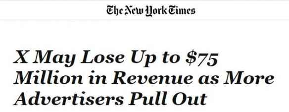 难上加难！X（推特）平台今年损失或高达7500万美元