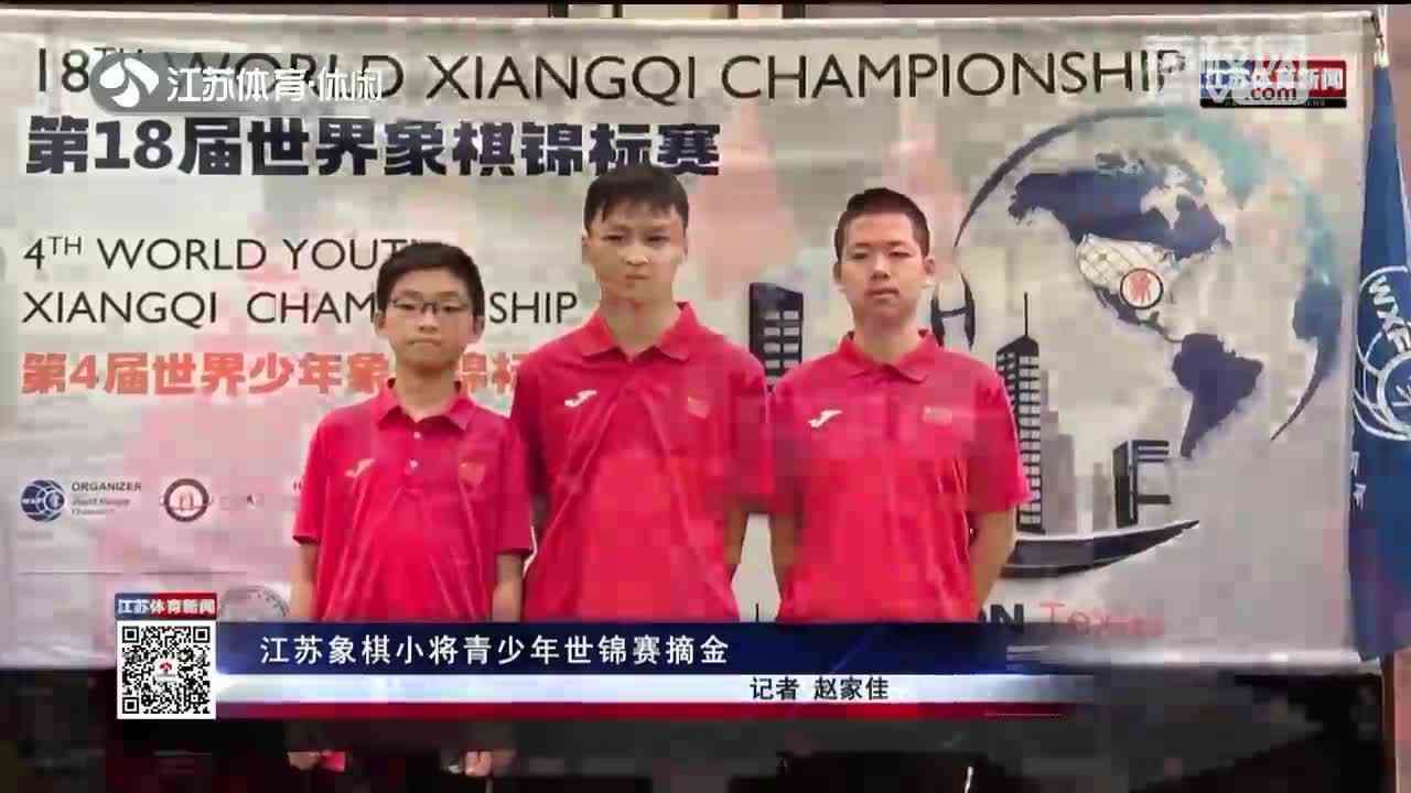 江苏象棋小将青少年世锦赛摘金