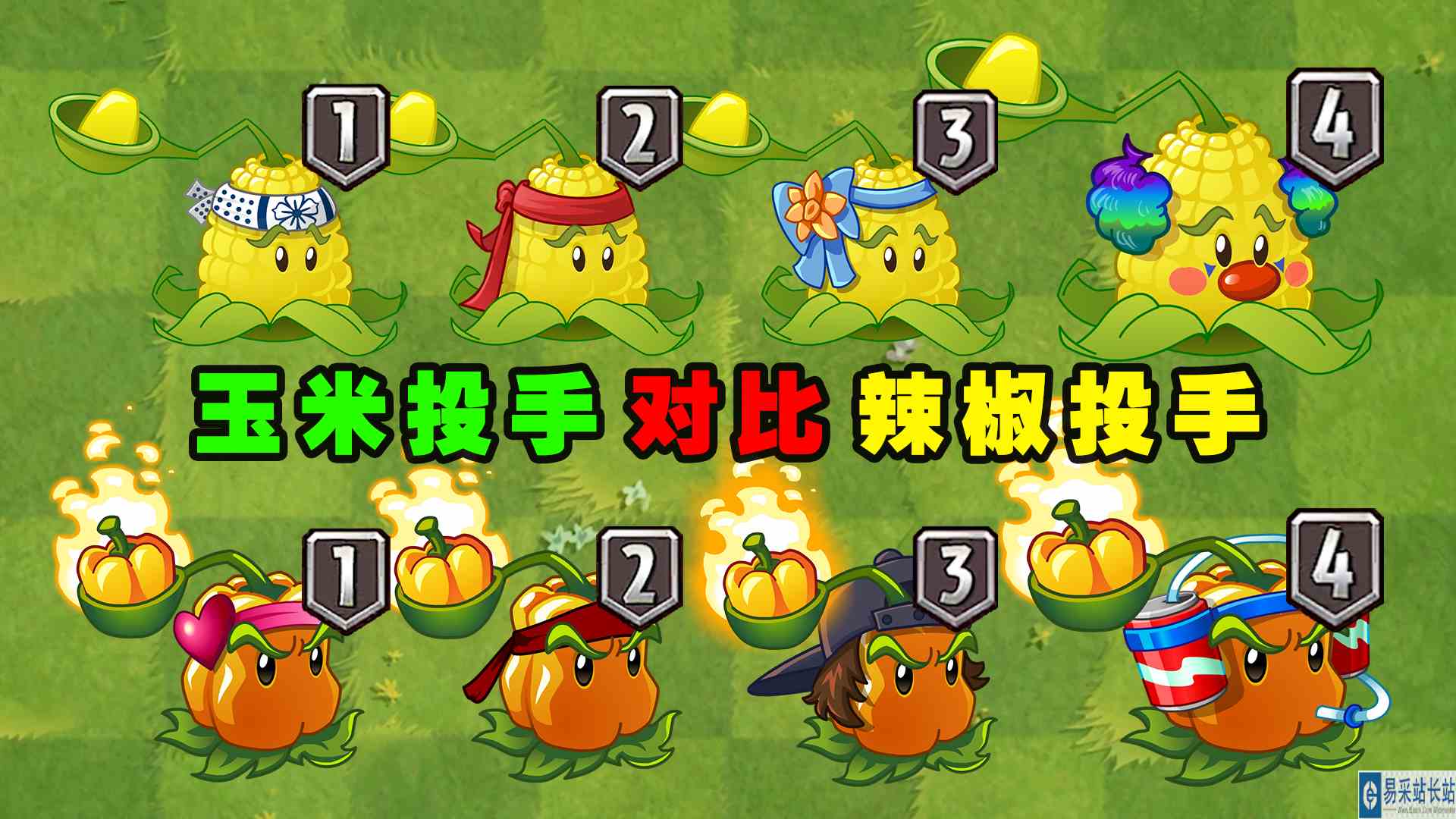 玉米投手与辣椒投手1至4阶测评，同为投手谁更强呢？