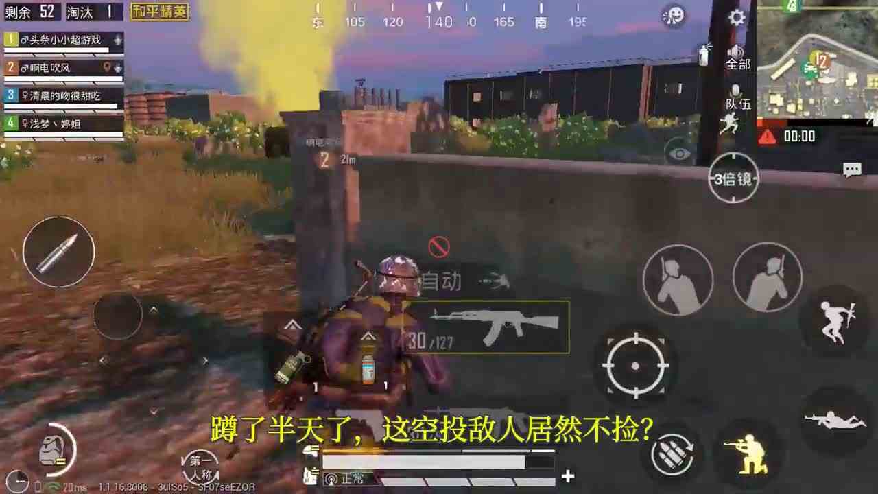 和平精英：狗杂+AWM吃鸡，这无敌的狙击点，没人能看见我