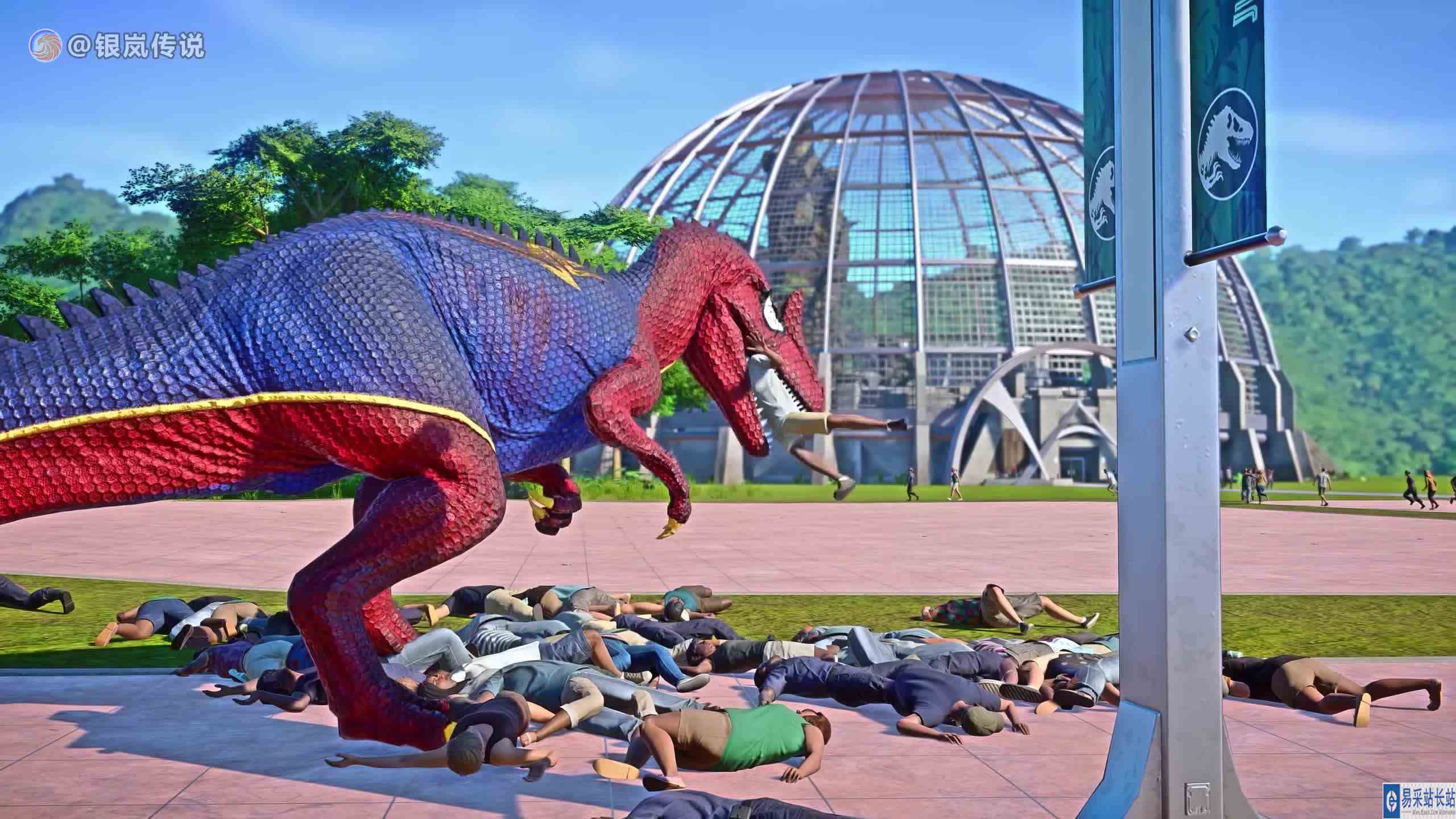 巨魔霸王龙 VS JP3 棘龙、异特龙、食肉牛龙 ~ 侏罗纪世纪进化 #游戏新星扶持计划 