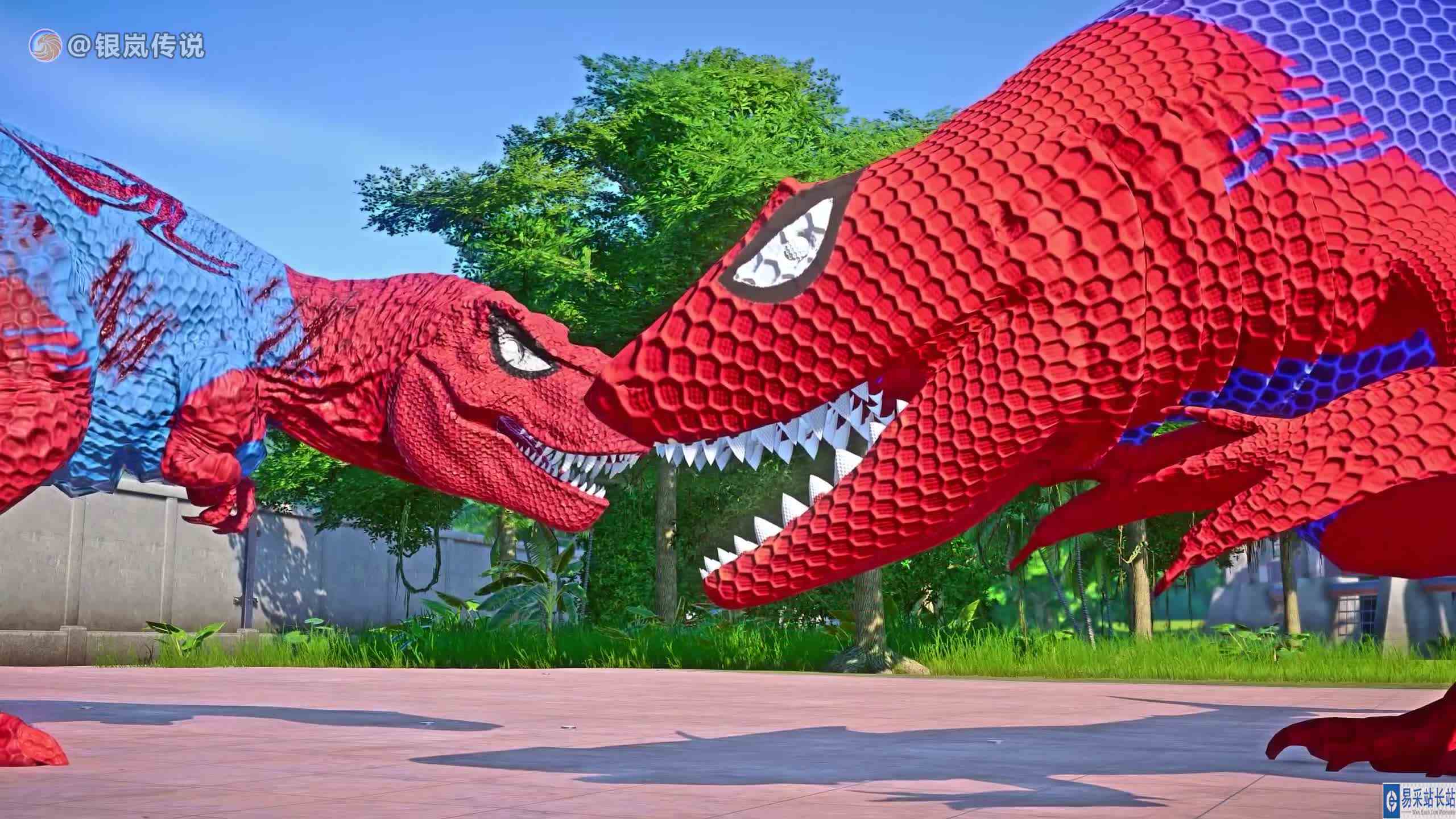 霸王龙 VS 鲨鱼王、巨兽龙 ~ 侏罗纪世纪进化 #游戏新星扶持计划 