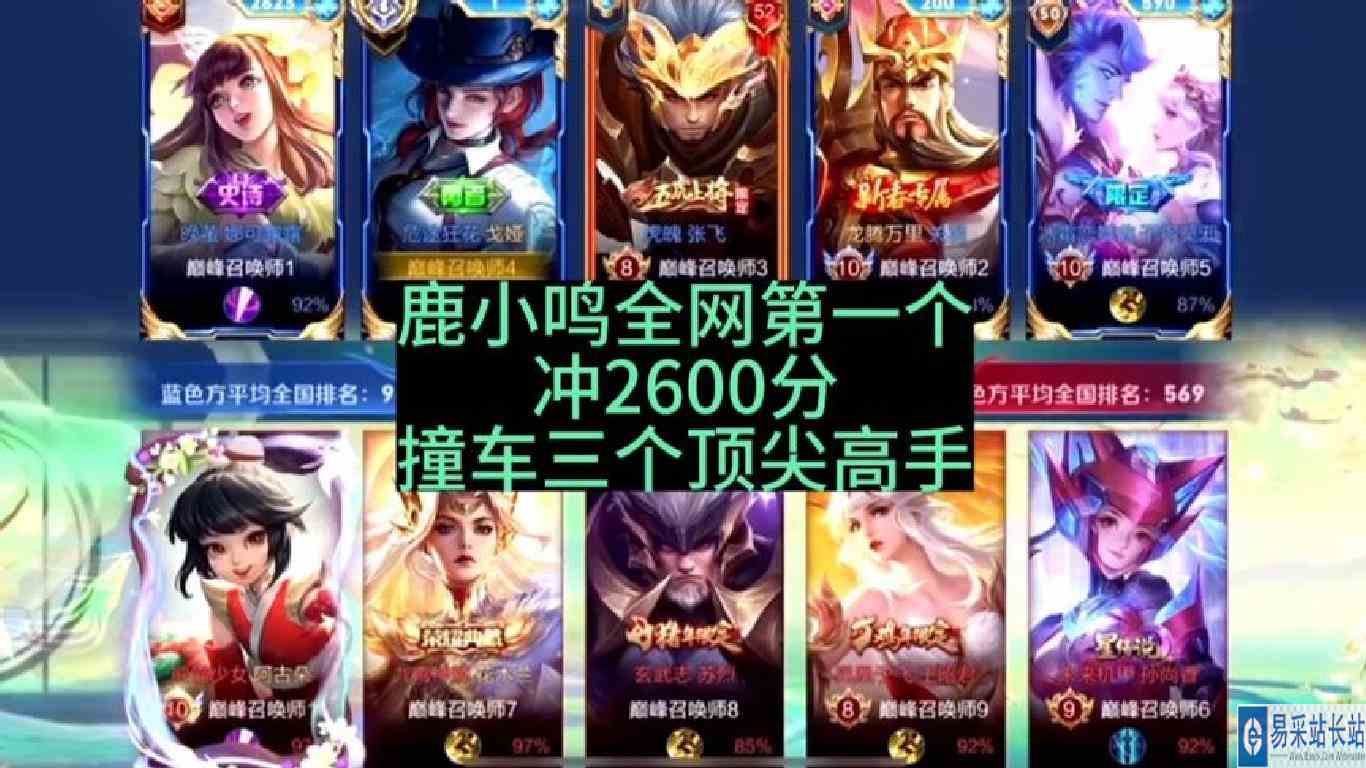 鹿小鸣在巅峰赛暴富，冲全网第一个2600分撞车三个顶尖高手