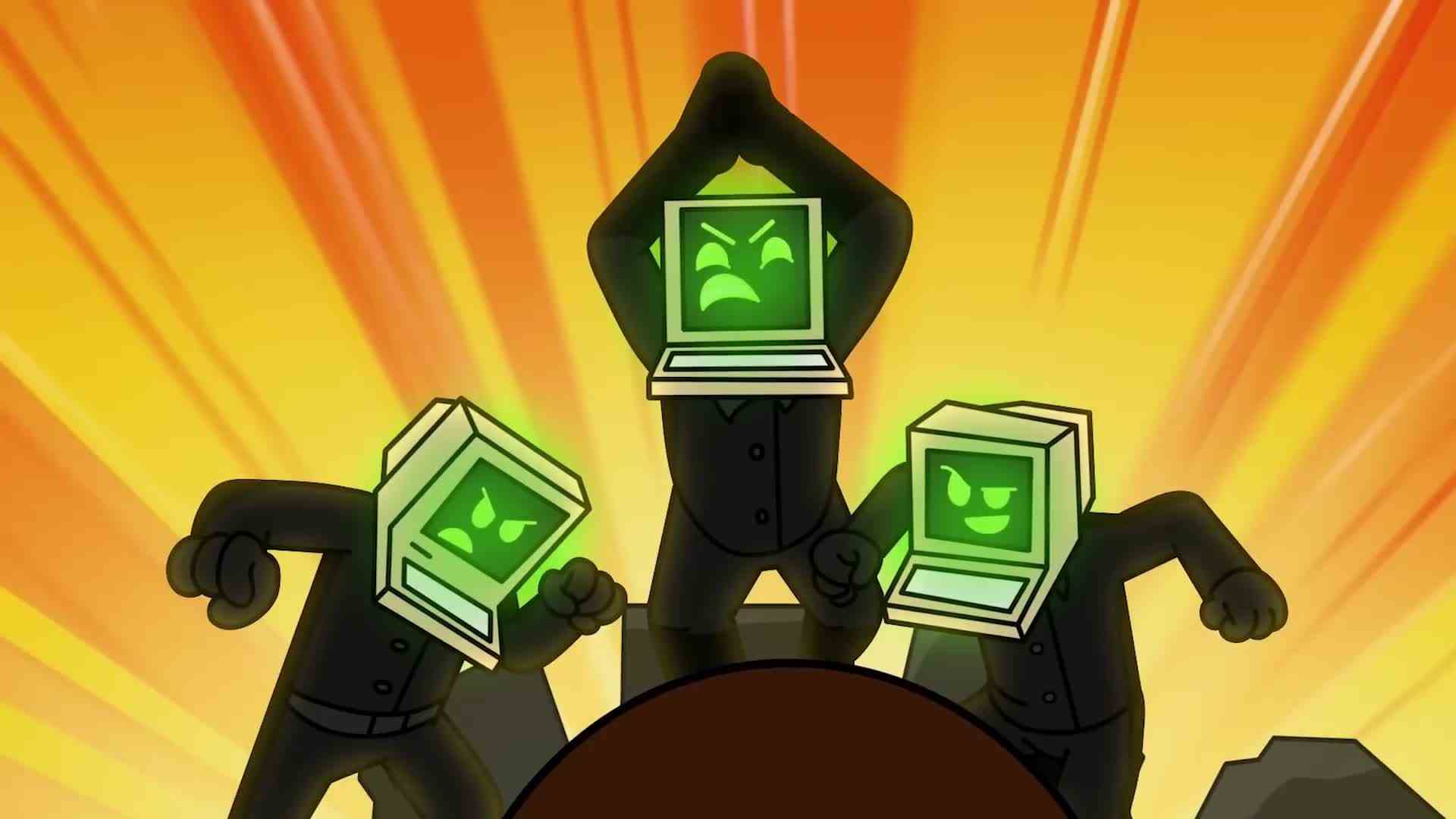 马桶人VS监控人：电脑影分身术，真是帅死我了！