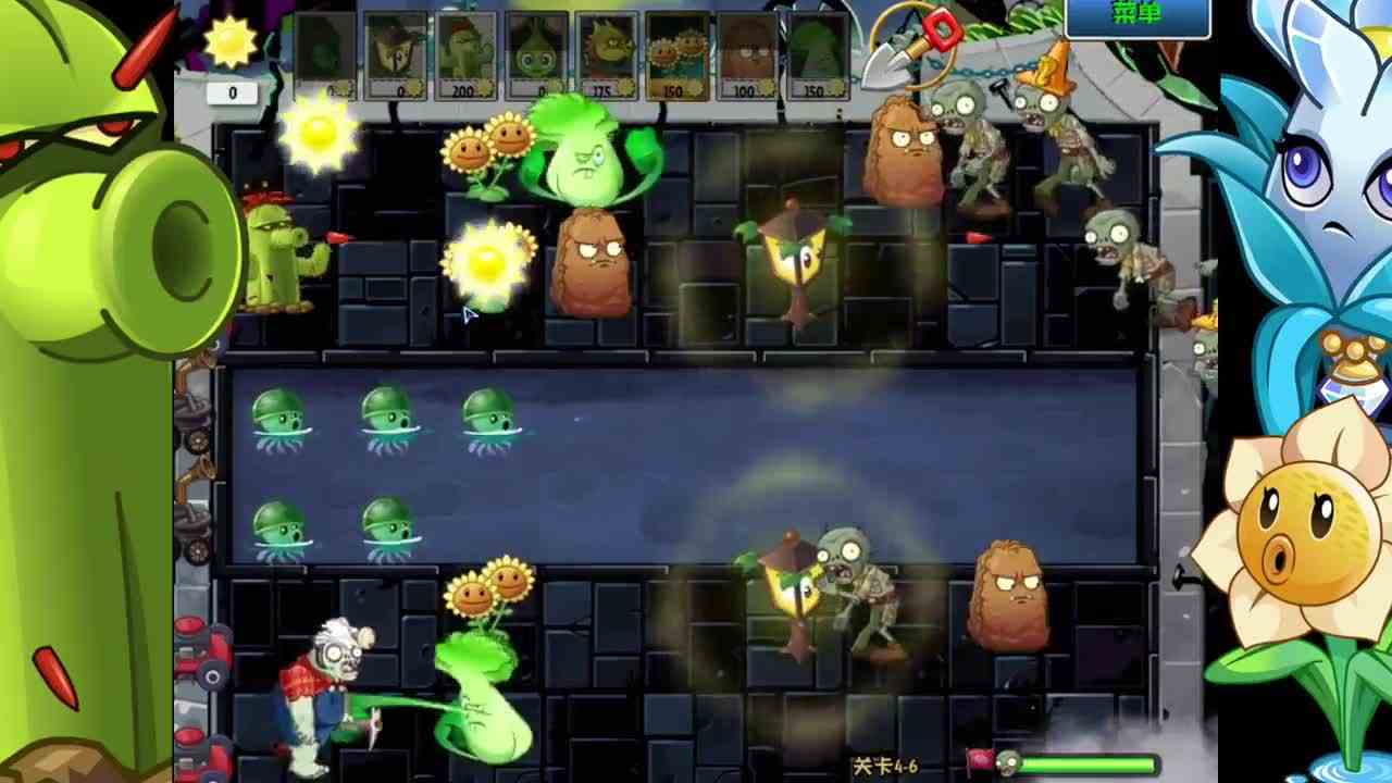 TAT版植物大战僵尸：黑天+烟雾=恐怖游戏？