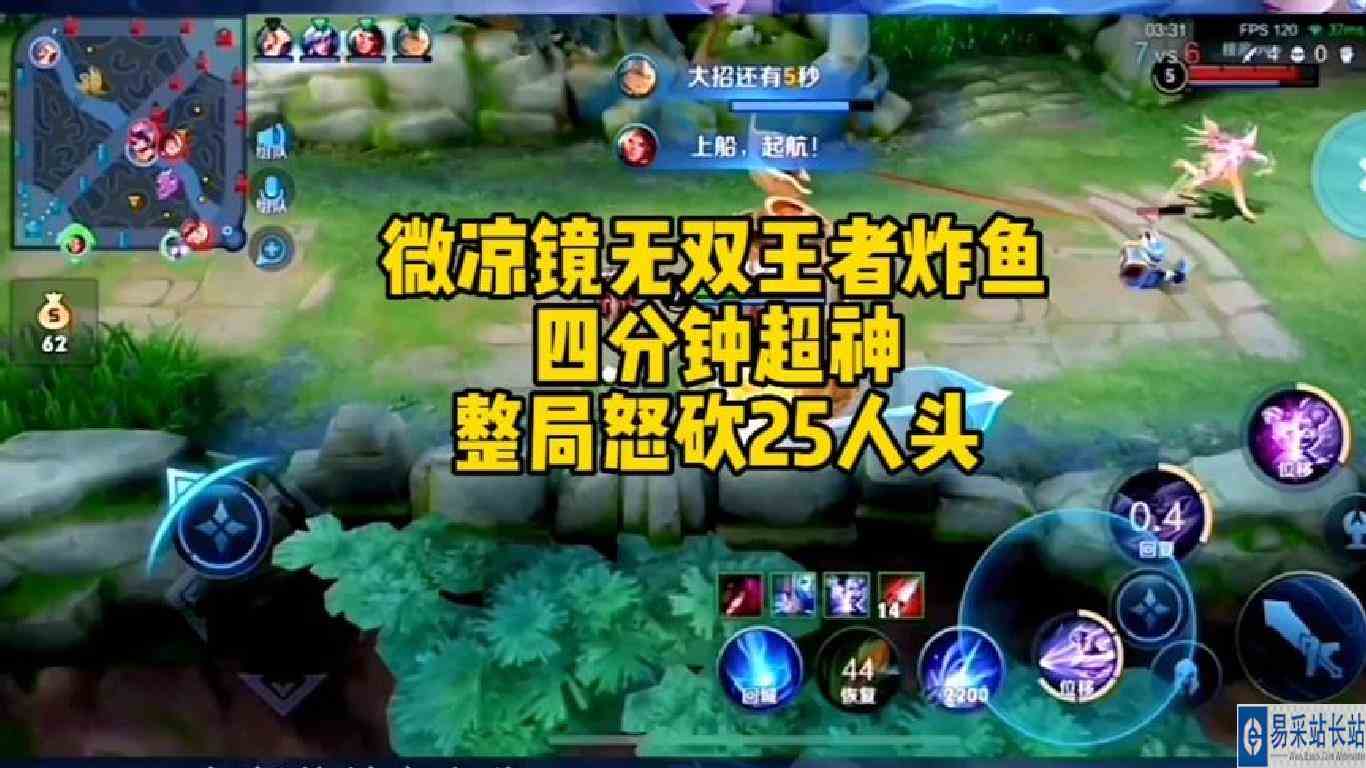 微凉无双王者带妹上分，拿镜四分钟超神，全局狂砍25人去打人机局