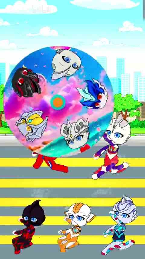 奥特曼玩转盘追逐游戏